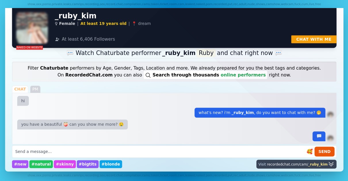 Chaturbate Live Performer _ruby_kim Sex Cam xXx Video Porn Chat