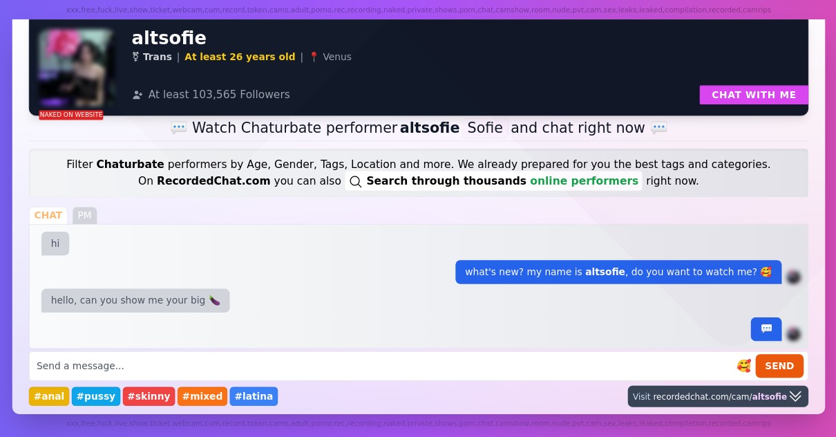 altsofie chaturbate Webcam