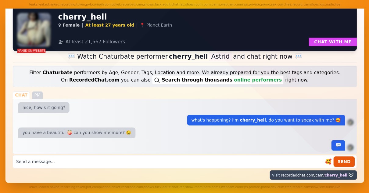 Chaturbate Live Performer cherry_hell Sex Cam xXx Video Porn Chat