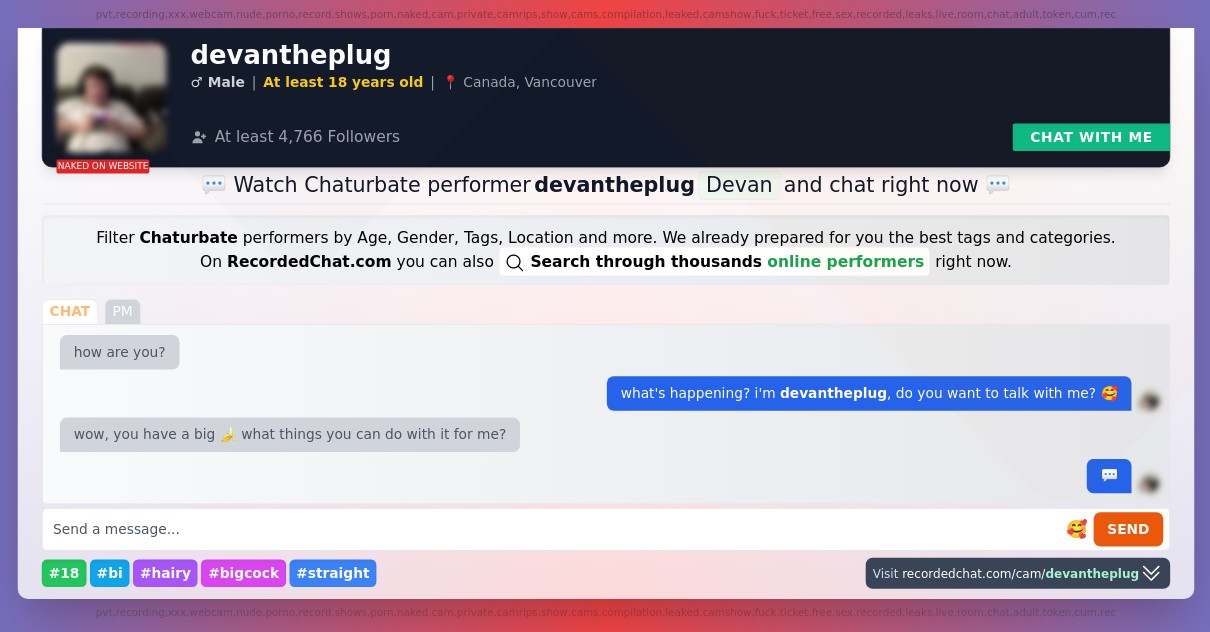 Chaturbate Live Performer devantheplug Sex Cam xXx Video Porn Chat