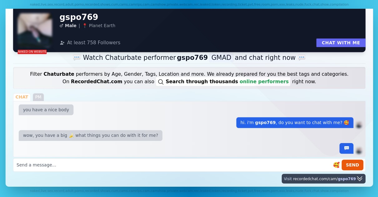 Chaturbate Live Performer gspo769 Sex Cam xXx Video Porn Chat