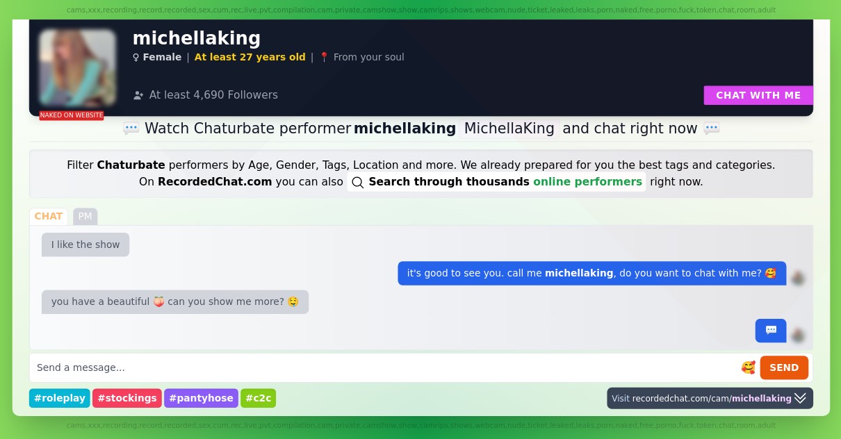 michellaking chaturbate Webcam