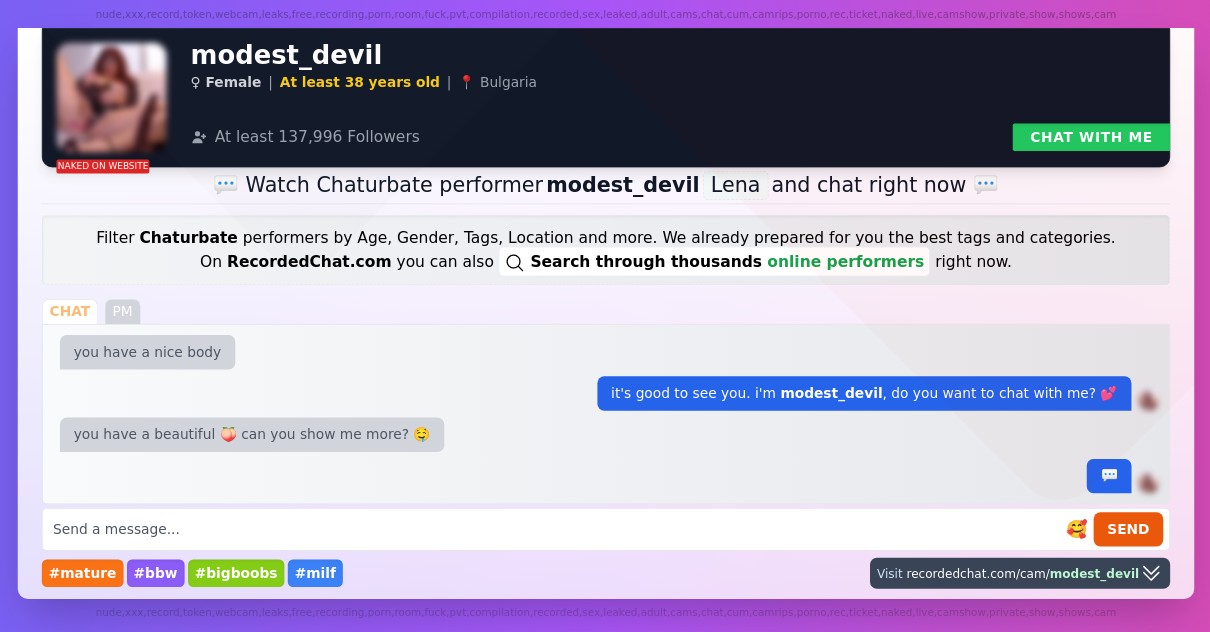 modest_devil chaturbate Webcam