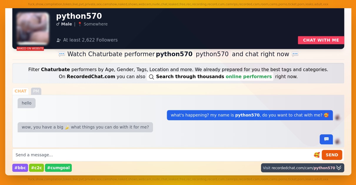 Chaturbate Live Performer python570 Sex Cam xXx Video Porn Chat