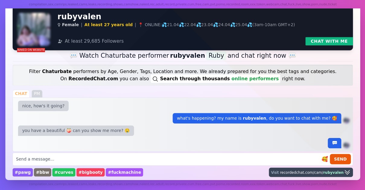 rubyvalen chaturbate Webcam