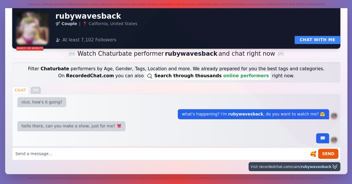 rubywavesback chaturbate Webcam
