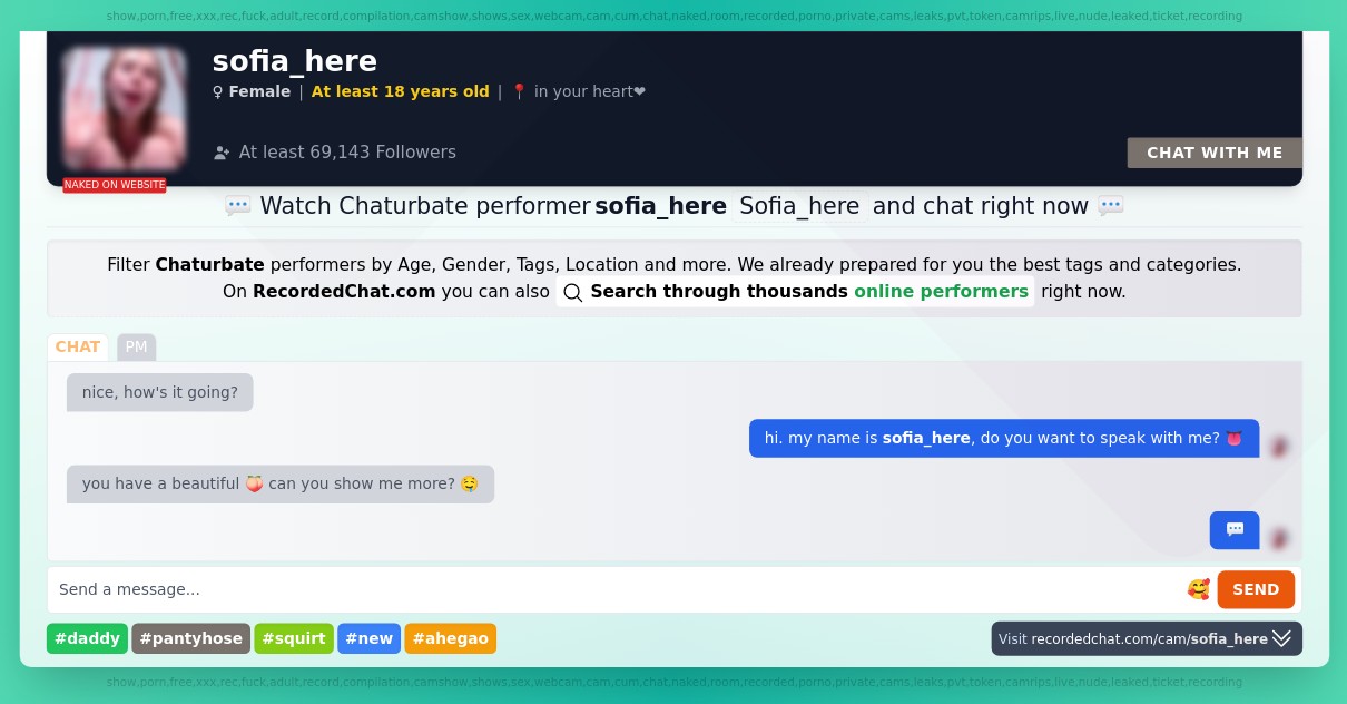 Chaturbate Live Performer sofia_here Sex Cam xXx Video Porn Chat
