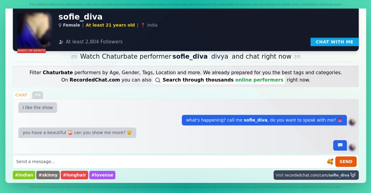 Chaturbate Live Performer sofie_diva Sex Cam xXx Video Porn Chat