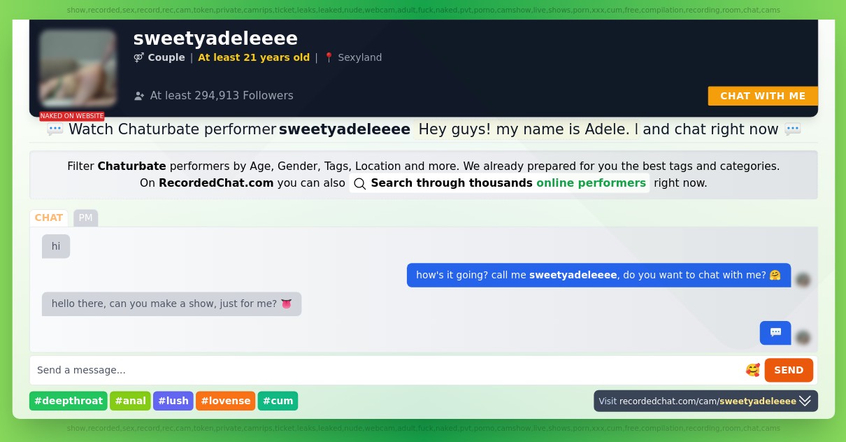 sweetyadeleeee chaturbate Webcam